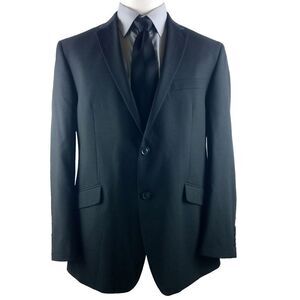 Billy London UK 44R Mens 2 Button Black Suit Blazer Jacket
